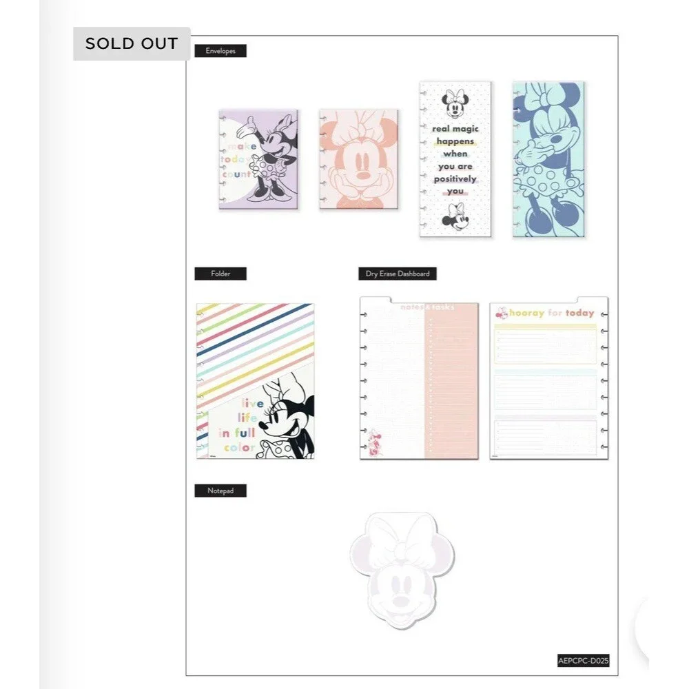 Disney Happy Planner Companion Accessories - Ret $48